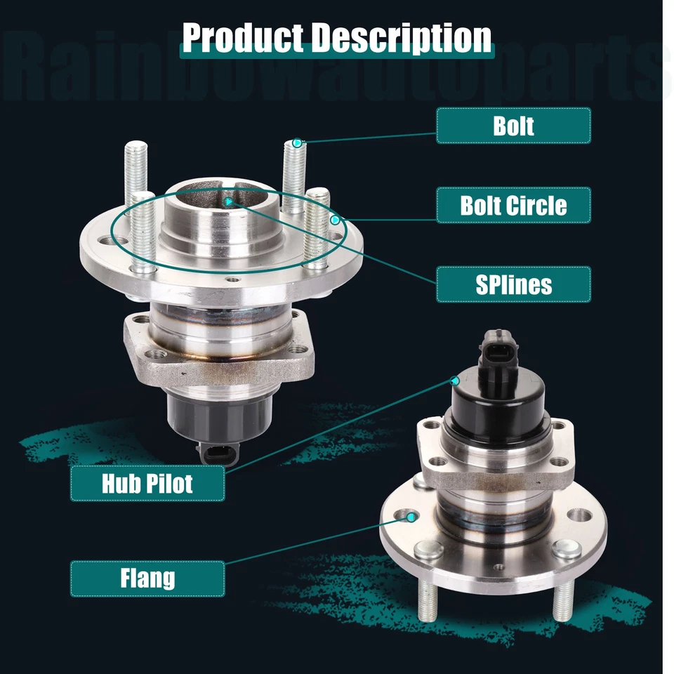 2x Cojinete de rueda trasero para Chevrolet Optra Epica 04-07 Suzuki Reno Verona 2005-08 Foto 3 de 4