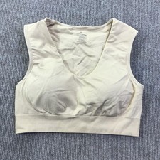 Tommie Copper Sports Bra Womens Small Beige Compression Copper Znergy Scoop