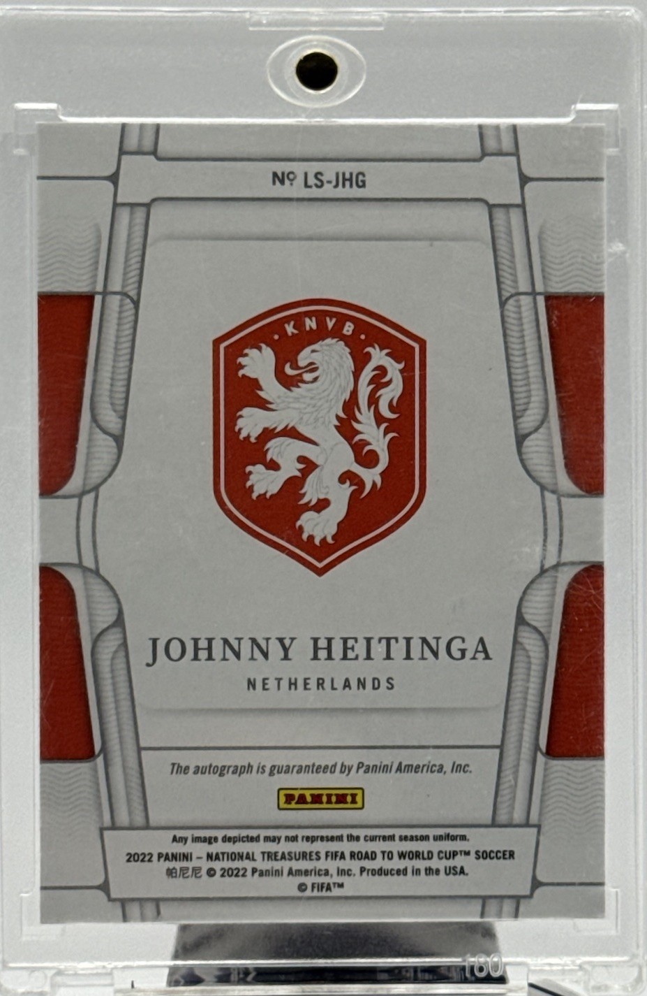 PANINI NATIONAL TREASURES 2022 JOHNNY HEITINGA NETHERLANDS LEGENDARY AUTO 1/25 view 2