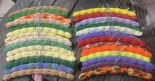 Vintage 27 Handmade Crocheted Wood Clothes Hangers Yarn Covered Grannycore