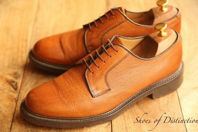 Barker hellbraun genarbtes Leder Derby Schuhe Herren UK 9,5 F US 10,5 EU 43,5