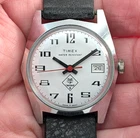 1977 TIMEX Sprite Cub Scouts Calendar 39004 02577 Vintage 30mm Watch TICKS Read
