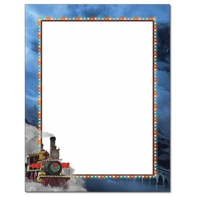 Holiday Express Train Letterhead Paper - 8.5''x11'' - 25 Sheets (olhx937)