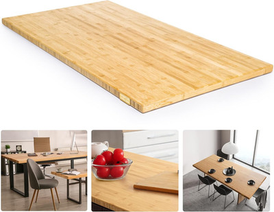 48'' Butcher Block Bamboo Countertop - Versatile Wood Table Top for Any Space