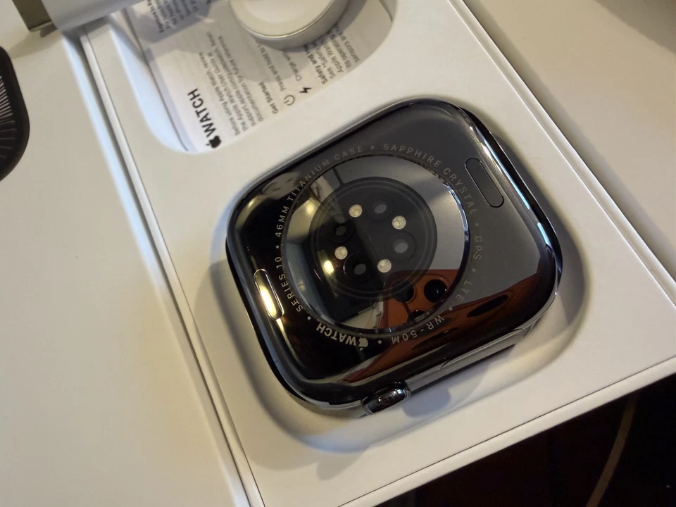 Apple Watch Series 10 Titanium Slate GPS and 4G 46mm with Sport Loop 98% Battery - Image 2 of 4