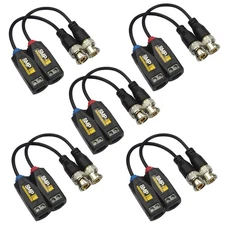 5 Pairs 8MP/4K Passive HD BNC Video Balun Transceiver Transmitter Via UTP RJ45 C