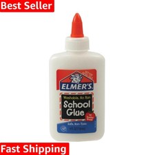 Fast Drying Elmer's School Glue, Non-Toxic 4 oz, 2 Count - Clear  Reliable
