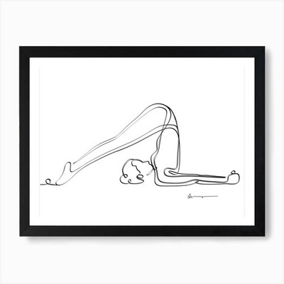 Plow Pose Complete Art Print Framed Wall Art Poster Canvas Print Picture