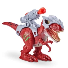 Robo Alive Dino Wars Walking T-Rex Toy with Epic Armor Dino Blaster & Light Up F