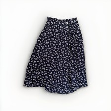 Vintage 90s Dark Grunge Floral Skirt Size Small Prairie Cottagecore Indie
