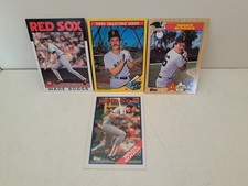 LOT OF 4 WADE BOGGS 1980s Topps Cards #3 608 510 200 BOSTON RED SOX HOF NM