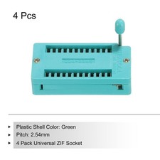 4Pcs Universal IC Test ZIF Socket 24 Pin 2.54mm Pitch