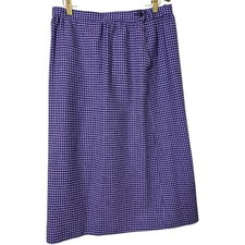 Vintage Pendleton Purple Houndstooth Wool Skirt - Women's Size 12