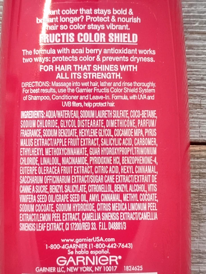 Champú fortificante Garnier Fructis Color Shield para cabello tratado con color 3 oz Foto 4 de 4