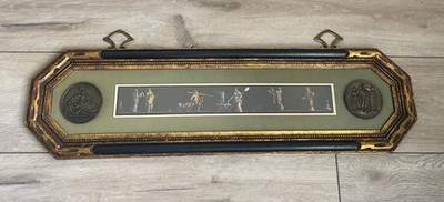 Vintage Hand Colored Art Gravure Greco-Roman Scenes Coins Sungott Studio NY #267