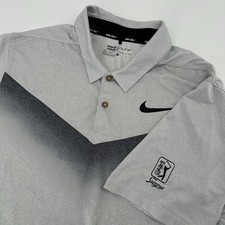 Nike Polo Shirt Mens Large Gray TPC Sawgrass The Players Championship Nike Golf