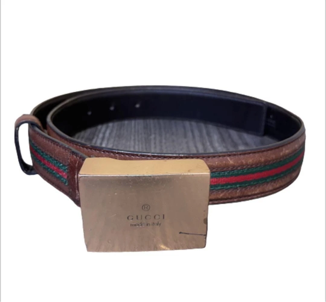 Ceinture cuir GUCCI Sherry Line 78 85Cm