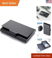 Aluminum Business Card Holder, Slim Portable Metal Business Card Case Wallet ...