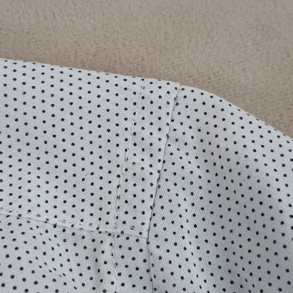 Camisa H&M Mediana Para Hombre Fácil Planchar Manga Corta Abotonada Lunares 21x27 Foto 4 de 4