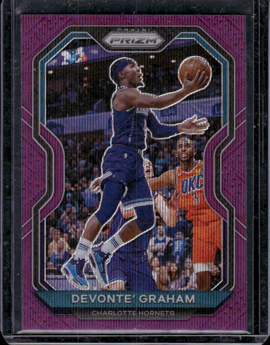 2020-21 Panini Prizm #73 Devonte' Graham Purple Wave Prizms