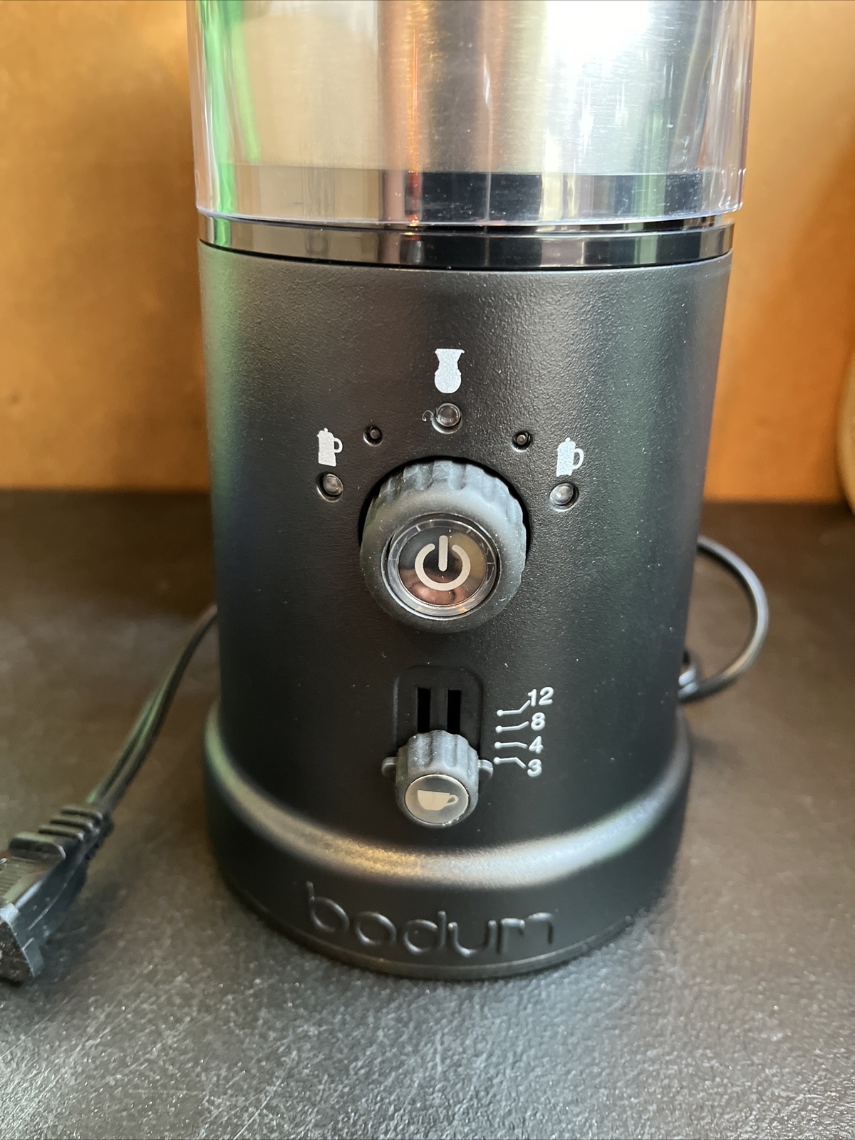 New Bodum Bistro Adjustable Setting Electric Coffee Grinder Stainless