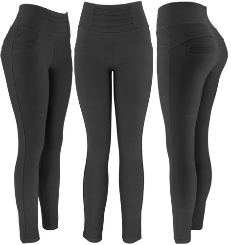 Women's Premium Skinny Leg Work Pull on Stretch Dress Pants - Picture 2 of 7