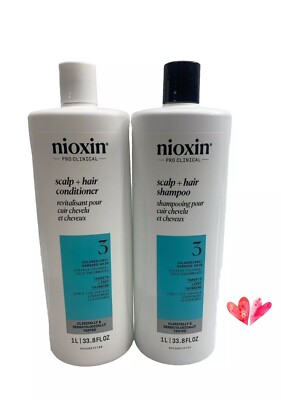 Nioxin System 3 Cleanser Shampoo & Scalp Therapy Conditioner Duo 33.8 fl oz