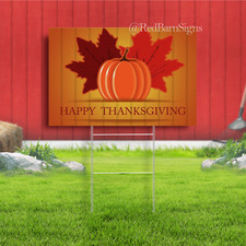 Happy Thanksgiving Turkey Day Holiday Season Fall Decoration Yard Sign Design B2