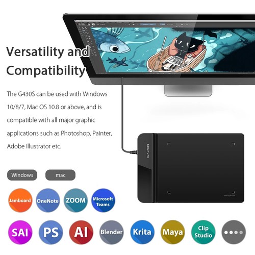 XPPen Star G430S Graphics Tablet 8192 Levels - Afbeelding 5 van 8