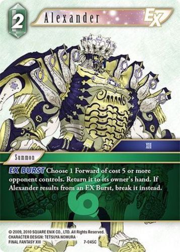Near Mint FFTCG Alexander EX - 7-045C Opus VII Final Fantasy TCG