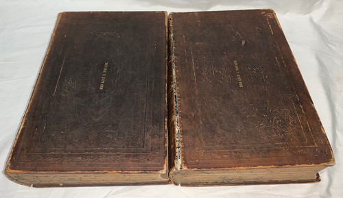 1846 “The Cottage Bible” 2 vol Set - Lucy C. Tiffany Provenance & Genealogy - Picture 2 of 12