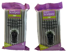Super Sculpey Firm Clay 1lb-Gray SS1SCULP Lot of 2