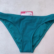 New Women's Xhilaration Ribbed Cheeky Bikini Bottoms Size M Teal Green
