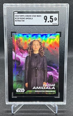 2024 Topps Chrome Star Wars #130 PADME AMIDALA Refractor SGC 9.5