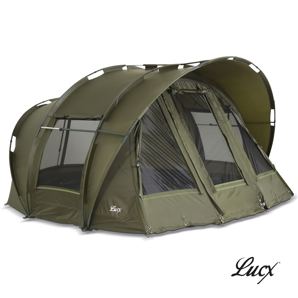 Tienda de pesca Lucx® 1, 2, 3 hombres tienda de carpas "Leopardo" Bivvy Dome carpa de pesca