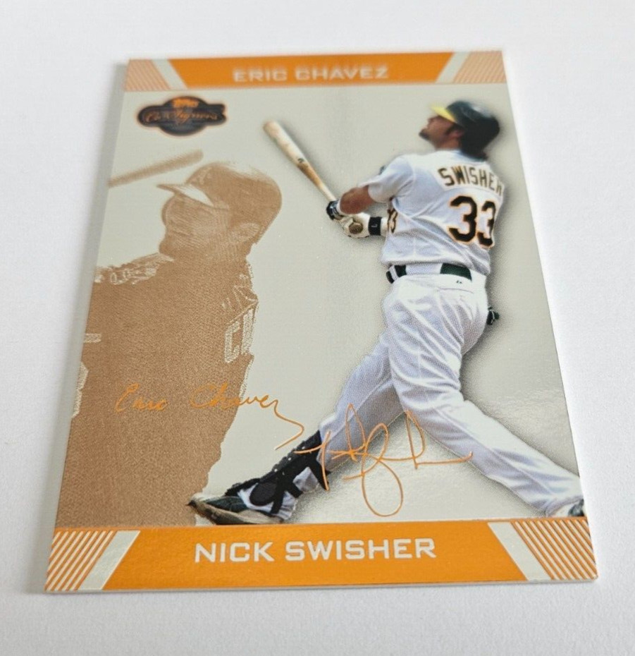 Nick Swisher / Eric Chavez 2007 Topps Co-Signers #76 serial #'d 017/175