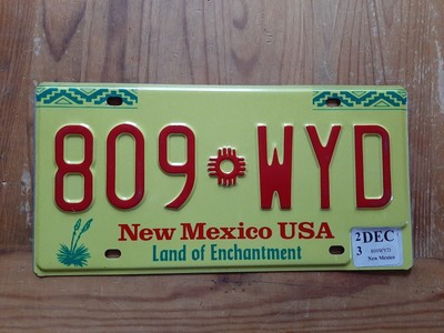 1 x Original USA Nummernschild aus NEW MEXICO - LAND OF ENCHANTMENT*TOP*TOP*TOP