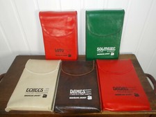 5 Ancien jeux ARDECHE JOUET en pochettes Dadas Loto Solitaire Echecs Dames