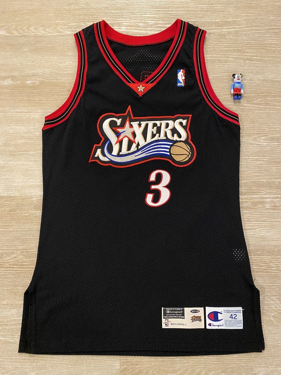 NBA Game Used Jersey Champion Sixers Allen Iverson Jersey Game