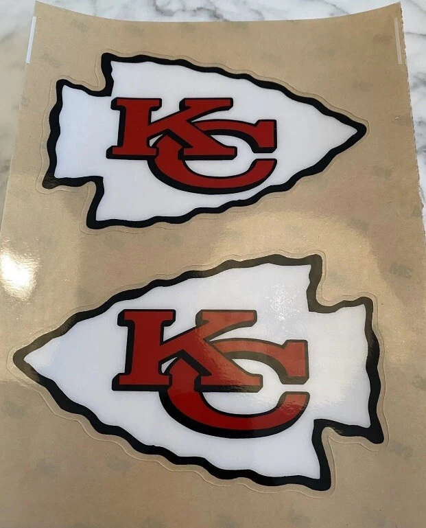 3M Like Chiefs Full Size Football Helmet Decals Highest Quality 20 Mil