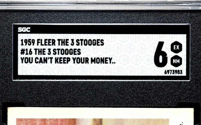 1959 Fleer The 3 Three Stooges #16 You Can't Keep Your Money SGC 6 (text back) - Image 3 of 4