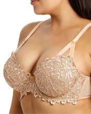 Dita Von Teese Dahlia Full Figure Underwire Bra in Creme Caramel 100 NWT
