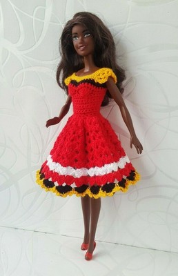 crochet dress for doll