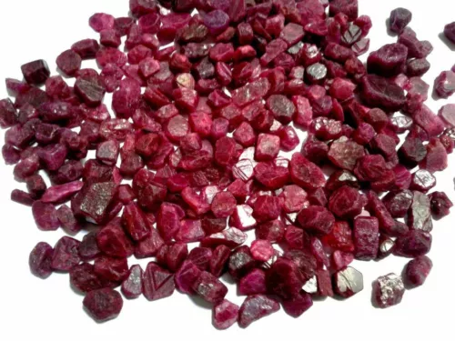 GENUINE EARTH MINED 25ct Lot BEAUTIFUL NATURAL RED RUBY BURMA ROUGH GEMSTONE 