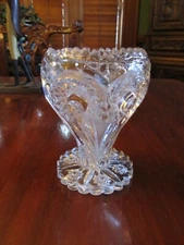 American brilliant cut glass vase. Flawless. 6"