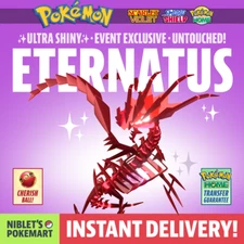 ✨ SHINY ETERNATUS ✨ Event Untouched Pokemon Scarlet Violet Sword Shield Home