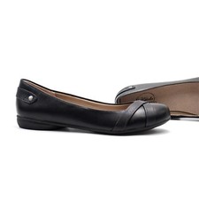 Women Lifestride Adalene Black Flats Memory Foam Cushioned Shoes NEW