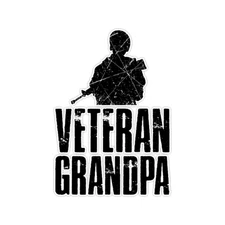 Veteran Grandpa Bumper Sticker Military Vinyl Soldier Decal 5"