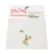NEW Cal Scale 190-481 Steam Loco Piping Brackets Three-Hole Style (6) HO Scale