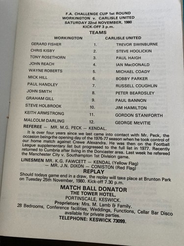 Workington HOME AWAY programmes League & Cup 1960s 1970s 1980s 1990s FREE POST - Picture 182 of 229